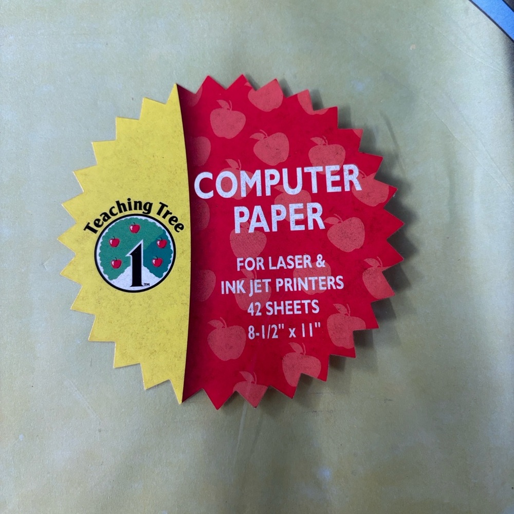 NWT NIP Teaching Tree 3 Packs Colorful Computer Paper Set Laser & Ink Jet 8.5x11 - Picture 8 of 16